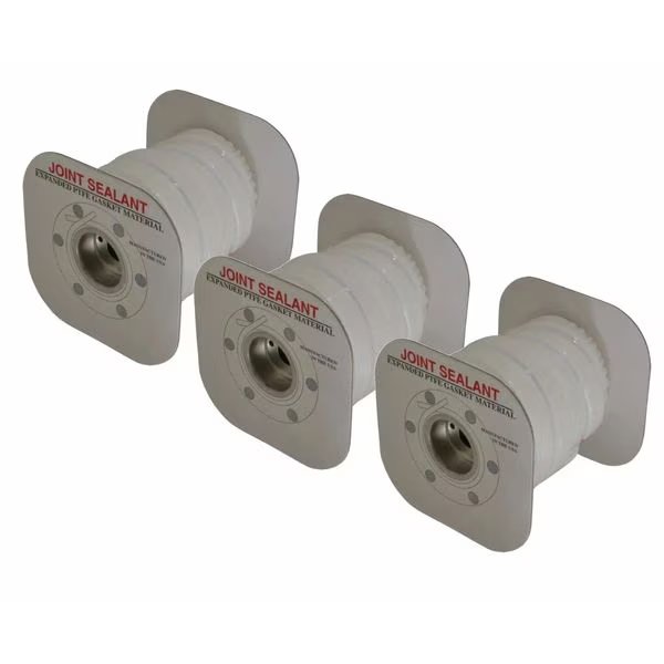 Expanded Joint Sealant PTFE, 1” wide x 30' Sterling Seal-3 Spools, Sterling Seal & Supply, Mfr#: EJS1500.10030X3